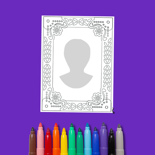 Print & Color Papel picado picture frame