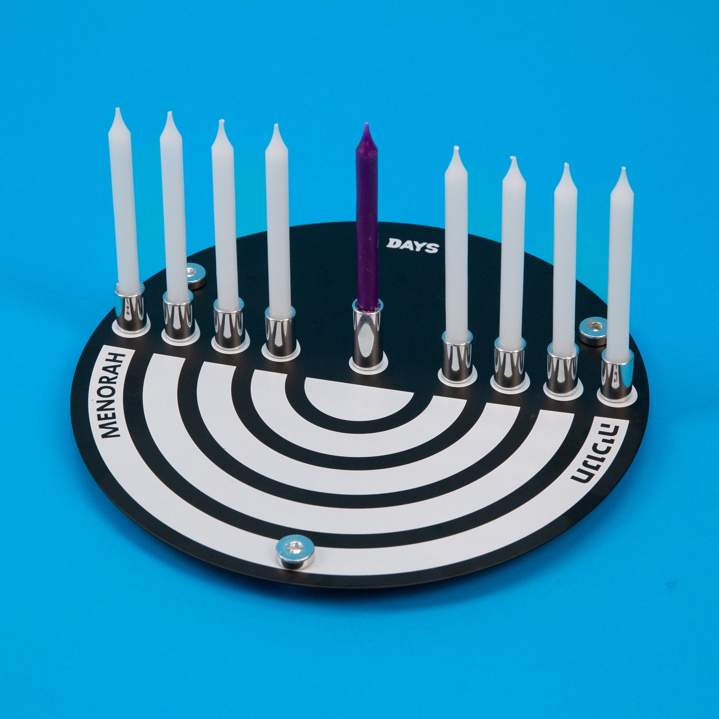 Paintable Metal Flat Menorah