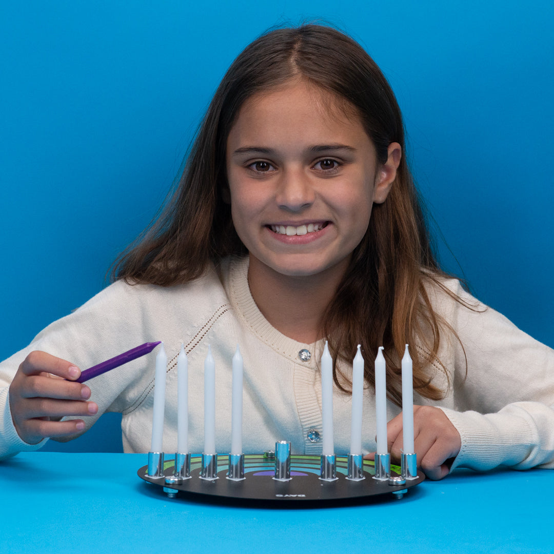 Paintable Metal Flat Menorah