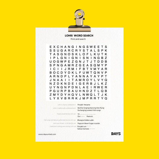 Lohri word search