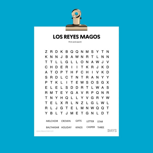Los Reyes Magos Word Search
